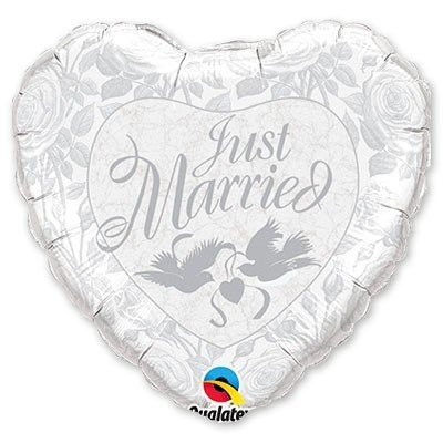 Шарик 36" Just Married Pearl