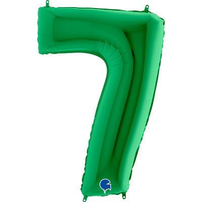 Цифра 7 из фольги «зелёный» 40″/102 см