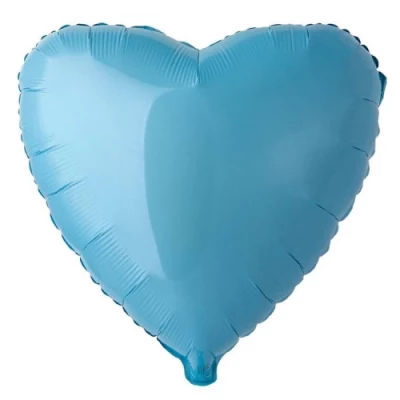 Шар Сердце голубое 46 см, пастель