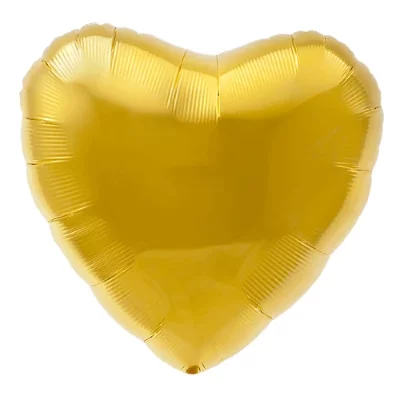 Шар Сердце золотое 46 см, пастель