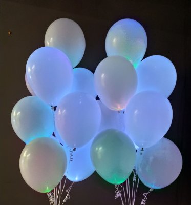 Воздушные шары со светодиодами (Ассорти макарунс, 30см)