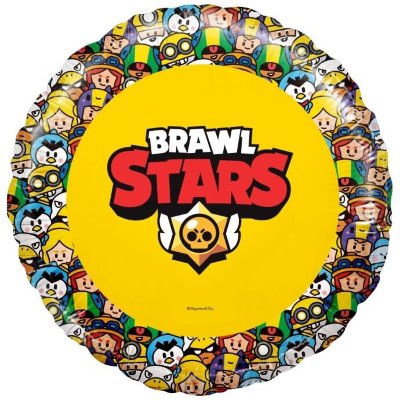 Шар Бравл Старс, Brawl Stars, желтый круг 18″/46 см