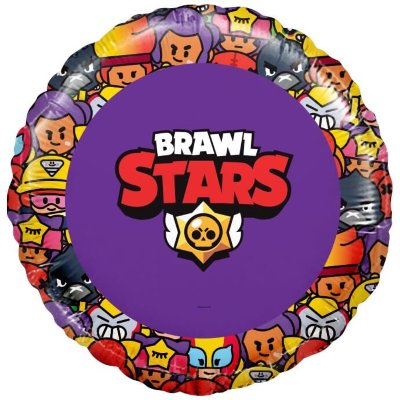 Шар Бравл Старс, Brawl Stars, фиолетовый круг 18″/46 см