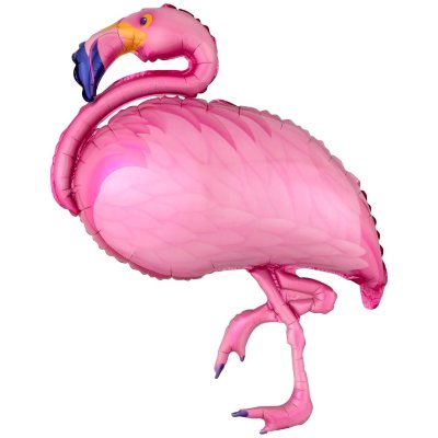 Розовый фламинго — воздушный шар, фигура (117 см)