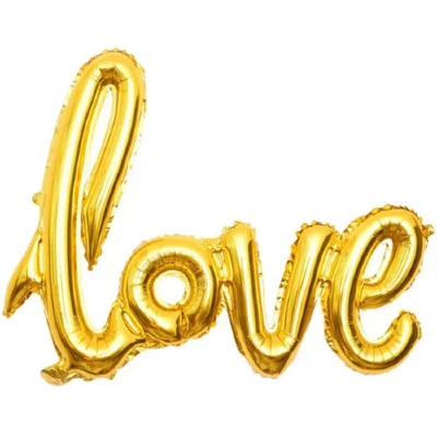 Шар-фигура надпись "Love", золото