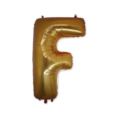 Шар буква F, золотая