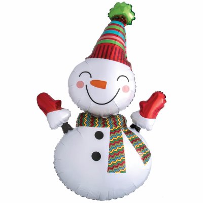 Воздушный шар (39»/99 см) Фигура, Веселый снеговик