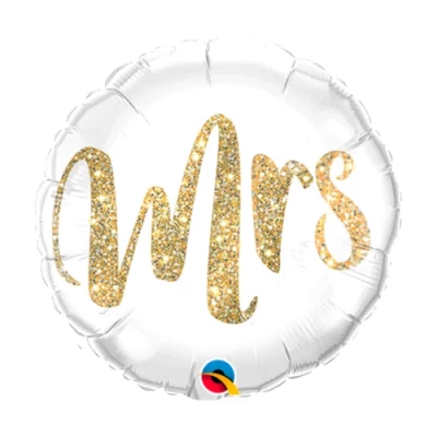 Шар круг "MRS", Глиттер золото