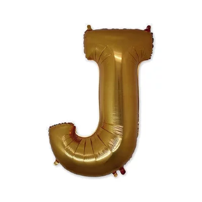 Шар буква J, золотая