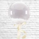 Шар BUBBLE с белыми перьями