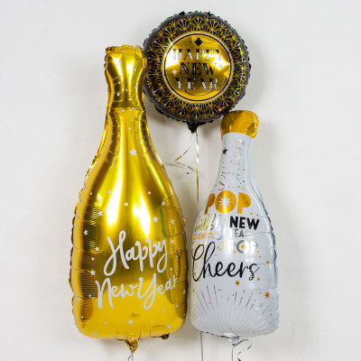 Фольгированные шары фигуры «Шампанское NEW YEAR»