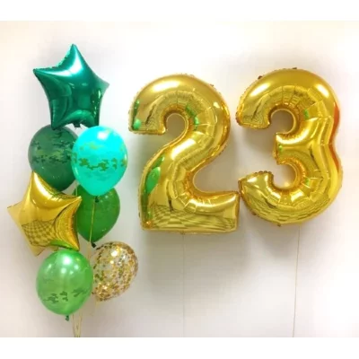 Композиция из шаров на 23 февраля