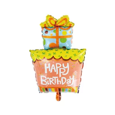 Шар фигура "Подарок Happy birthday"