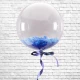 Шар BUBBLE с синими перьями