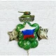 Фонтан из шаров с камуфляжными звездами