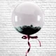 Шар BUBBLE с черными перьями