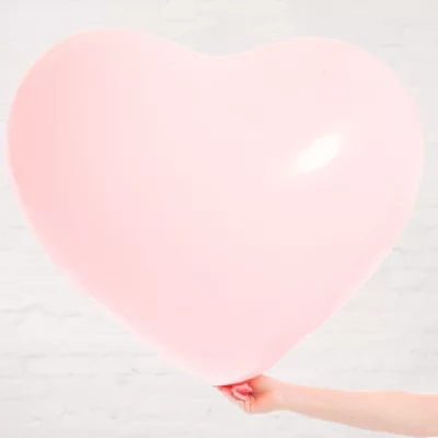 Большой шар сердце, розовое