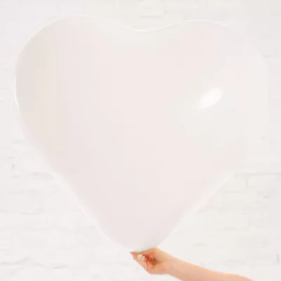 Сердце шар white (белое)