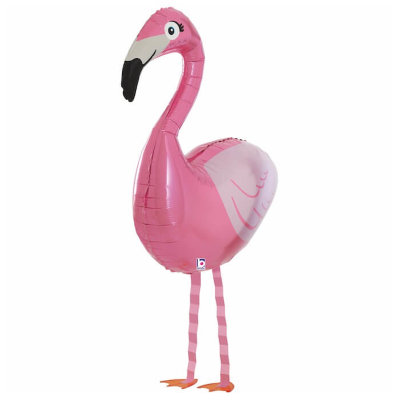 Розовый фламинго — воздушный шар, ходячая фигура (97 см)