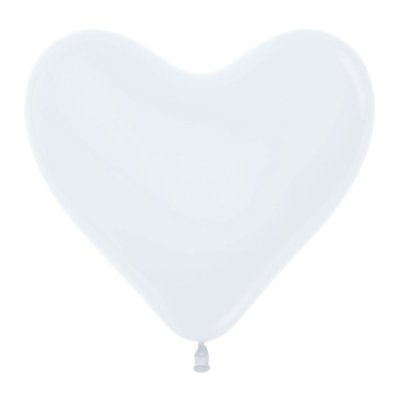 Латексные шары, сердце «Белый пастель» 41 см