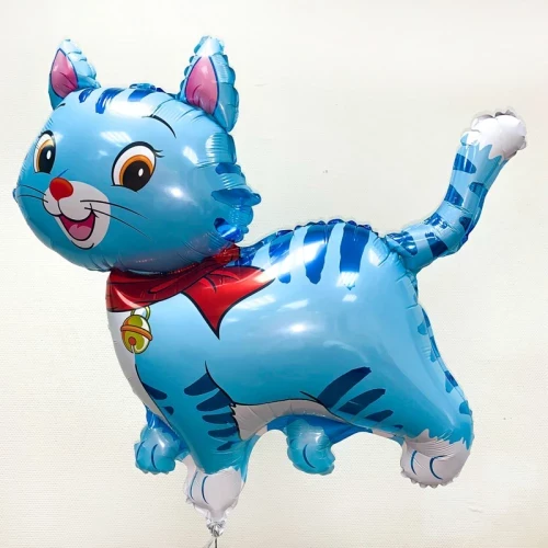 Шар фигура Котенок голубой