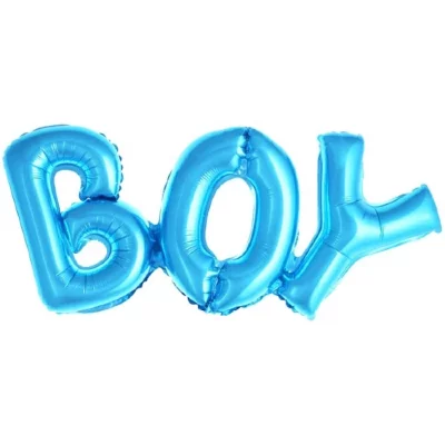 Шар-фигура Надпись "BOY". голубая