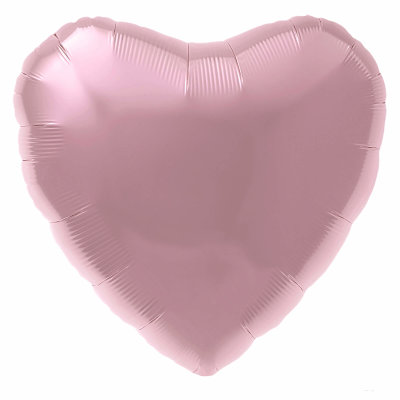 Воздушный шар, фольгированное сердце розовый фламинго, 18″/46 см