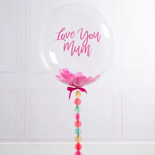 Прозрачный шар "Love you mum"