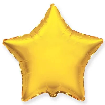 Шар Звезда 46 см, желтое золото пастель
