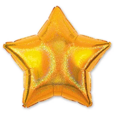 Шар Звезда 46 см, золото голография