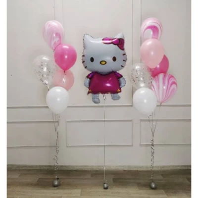 Композиция с шарами "Hello Kitty"