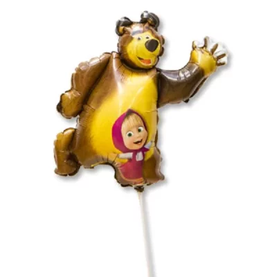 Шар мини-фигура "Маша и Медведь"