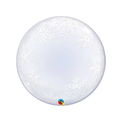 Шар BUBBLE "Снежинки"