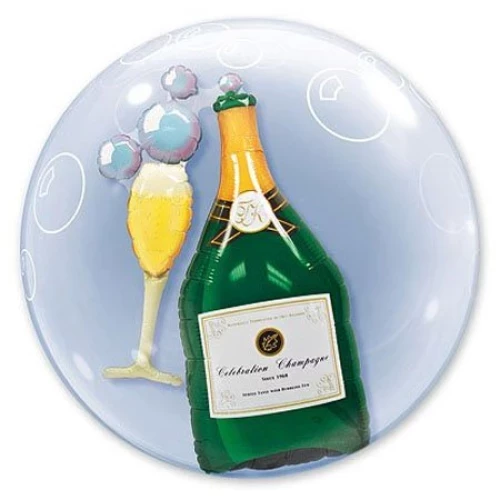 Шар BUBBLE "Шампанское и Бокал"