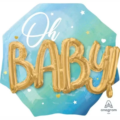 Шар Джамбо "Oh Baby. Буквы", мальчик