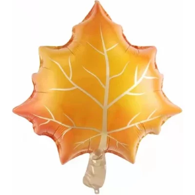 Шар фигура "Кленовый лист", оранжевый