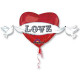 Шар фигура Love Сердце с крыльями