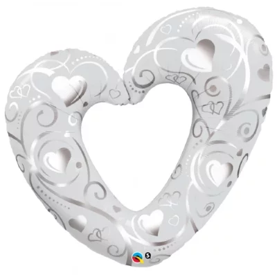 Фигура "Сердце Вензель Silver/White"