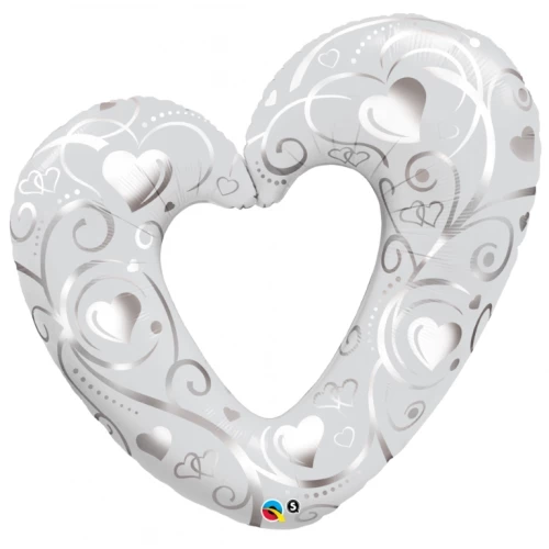 Фигура "Сердце Вензель Silver/White"