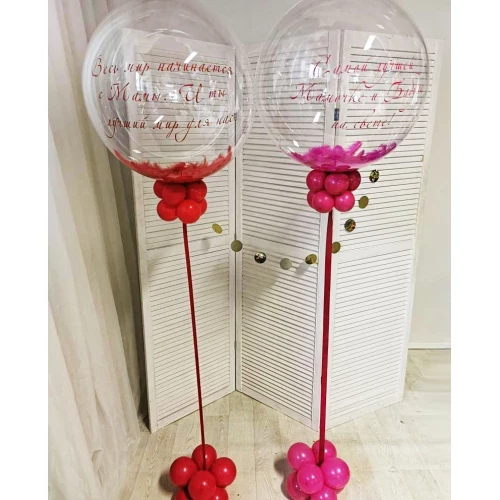 Шары Bubble "Большая любовь", с конфетти